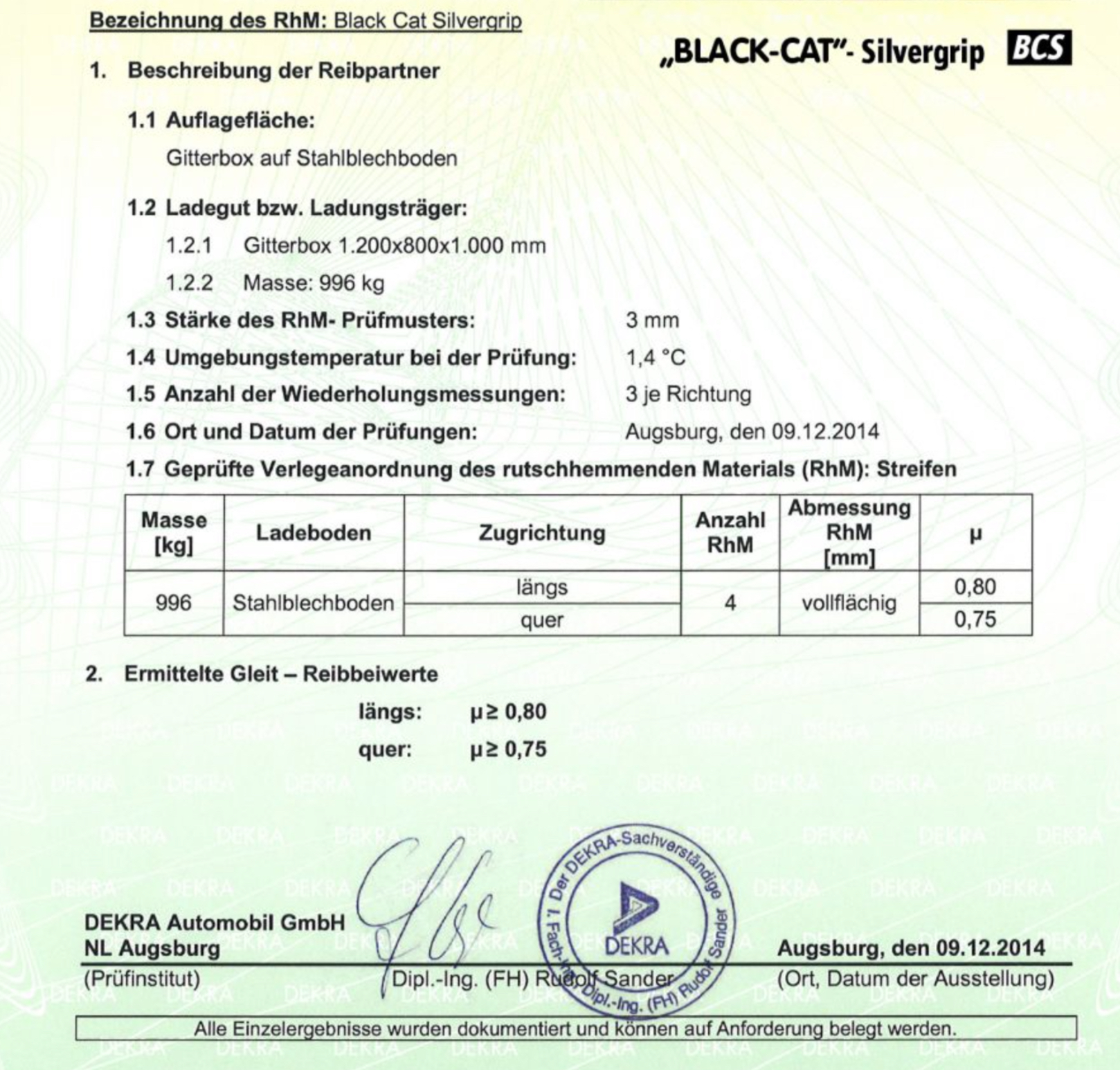 Blackcat Silvergrip Antirutschmatte 0,80x12,00m