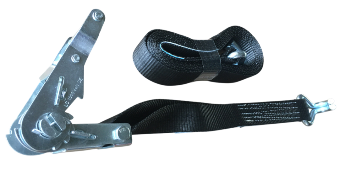 2to 35mm Spanngurt mit Spitzhaken 6,00m Schwarz
